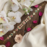 Vriksham Antique Kundan Jadau Sheeshphool-Red Green & White-J2791